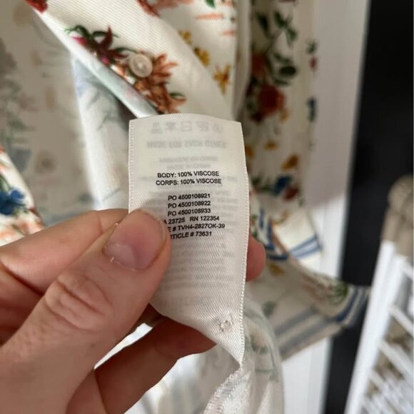 Wilfred cream and blue floral blouse Size Small - Picture 2 of 5